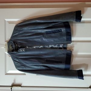Blue Leather Jacket